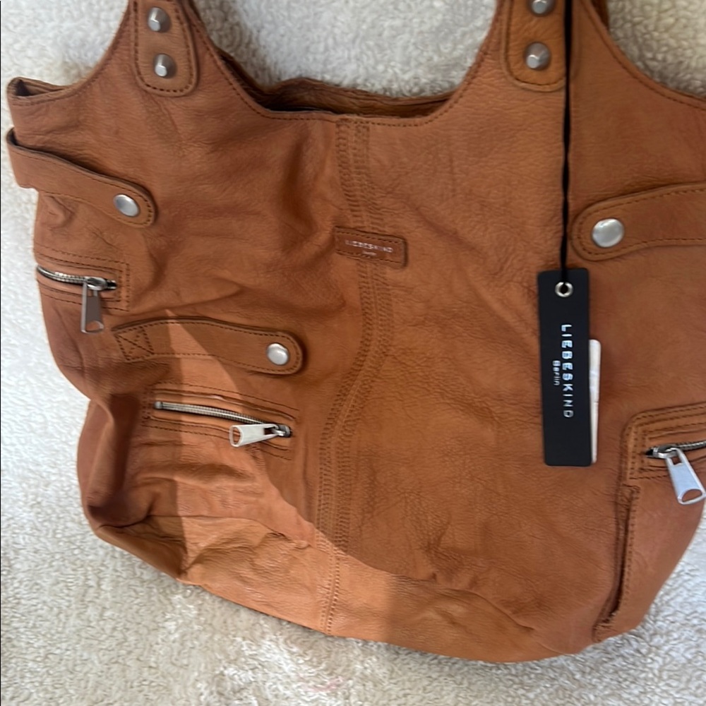 Liebeskind Tan Shoulder Bag with Relaxed Structure